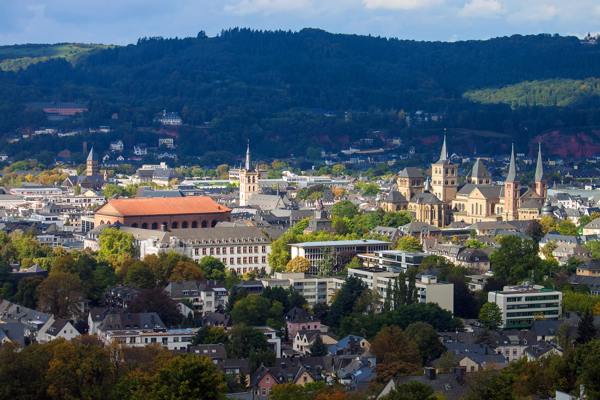 Panoramablick vom Petrisberg bei einem Besuch mit Hotel Trier