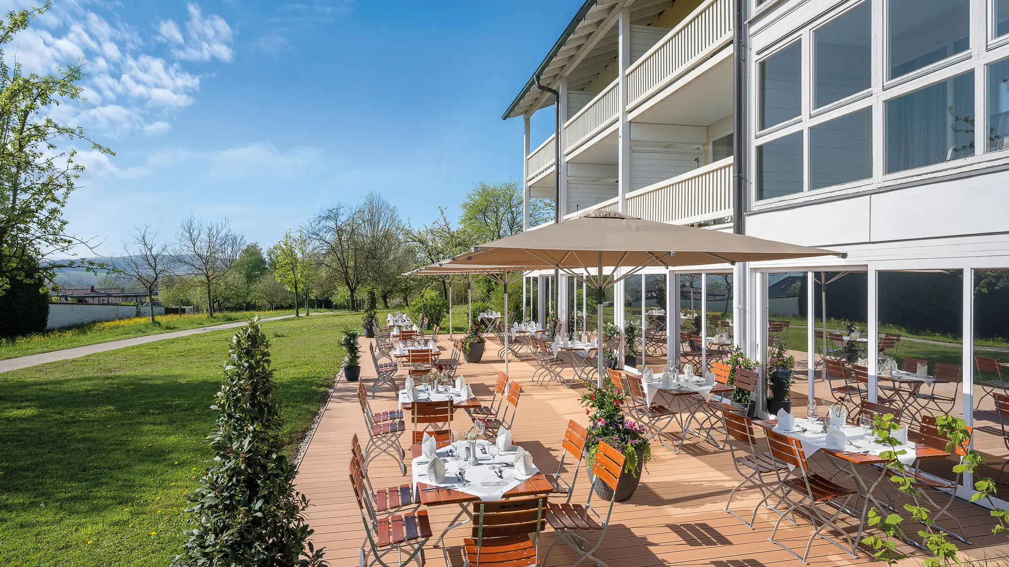 Terrasse des Best Western Aparthotels Birnbachhöhe
