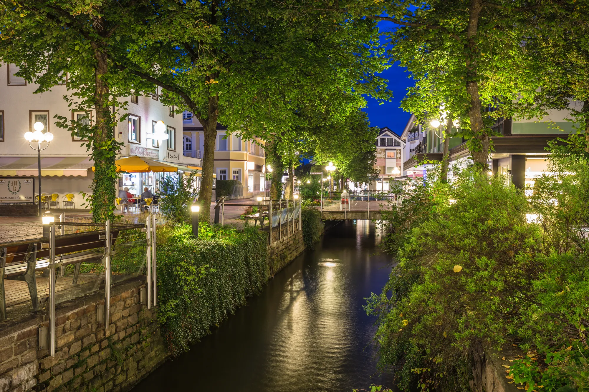Bad Wörishofen am Abend, Kneippstraße