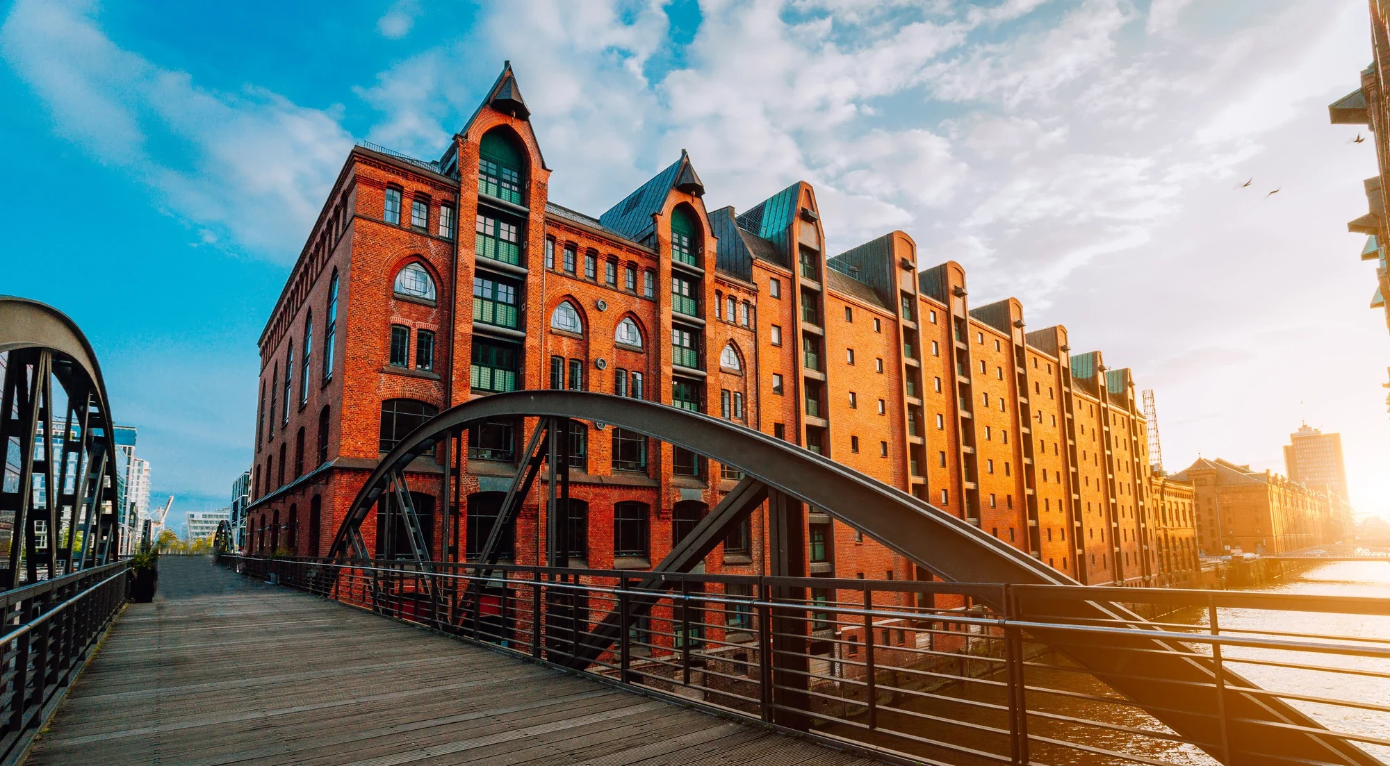 Speicherstadt bei einem Bahn und Hotel Hamburg Wochenende