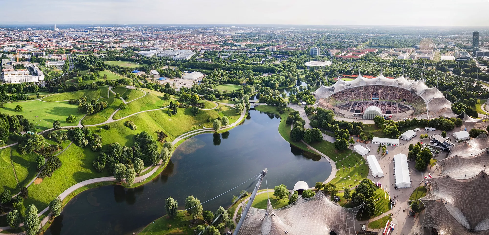 Olympiapark München von oben