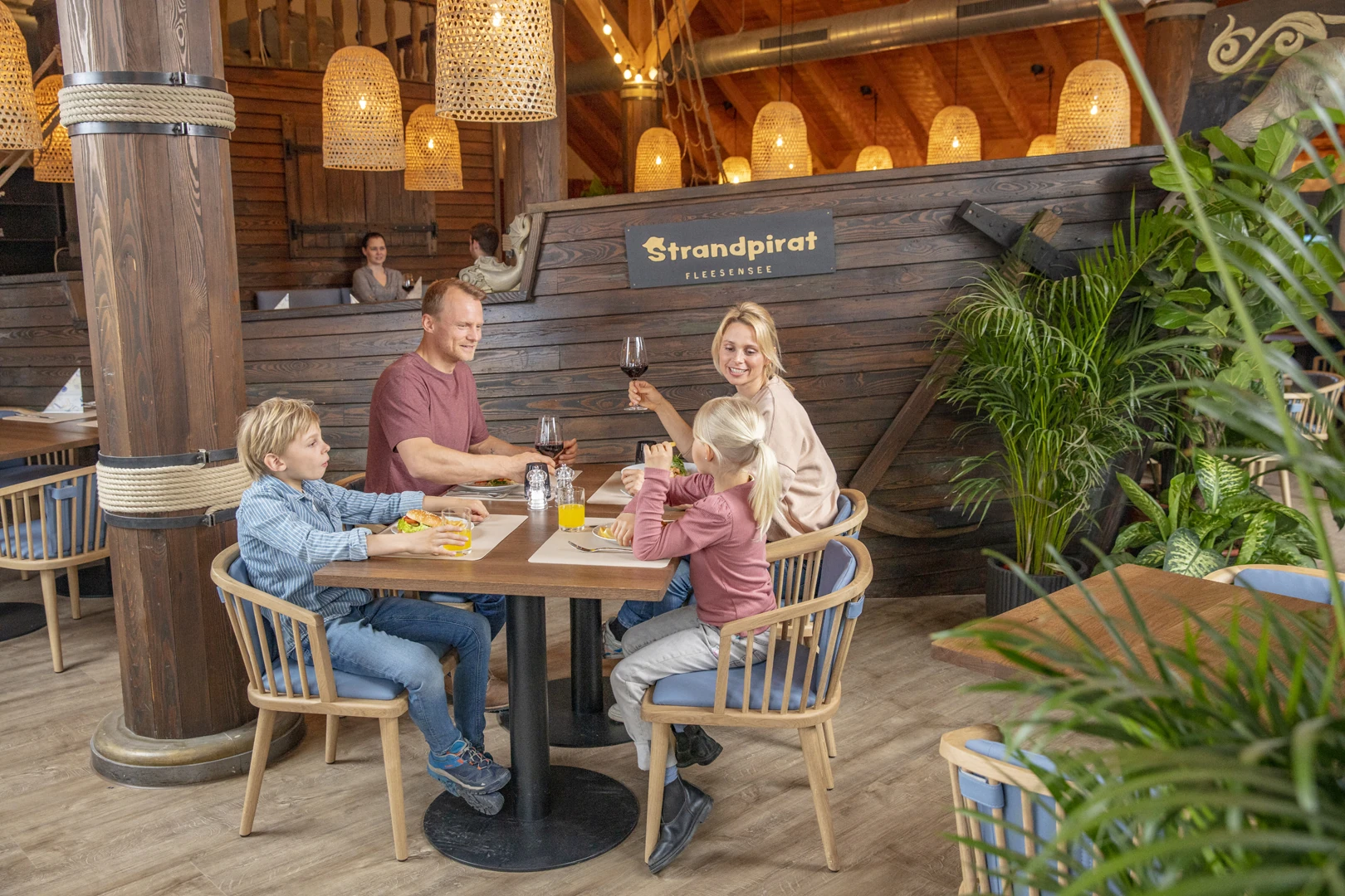 Familie im Restaurant