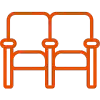 Sitzplatz Icon in Orange