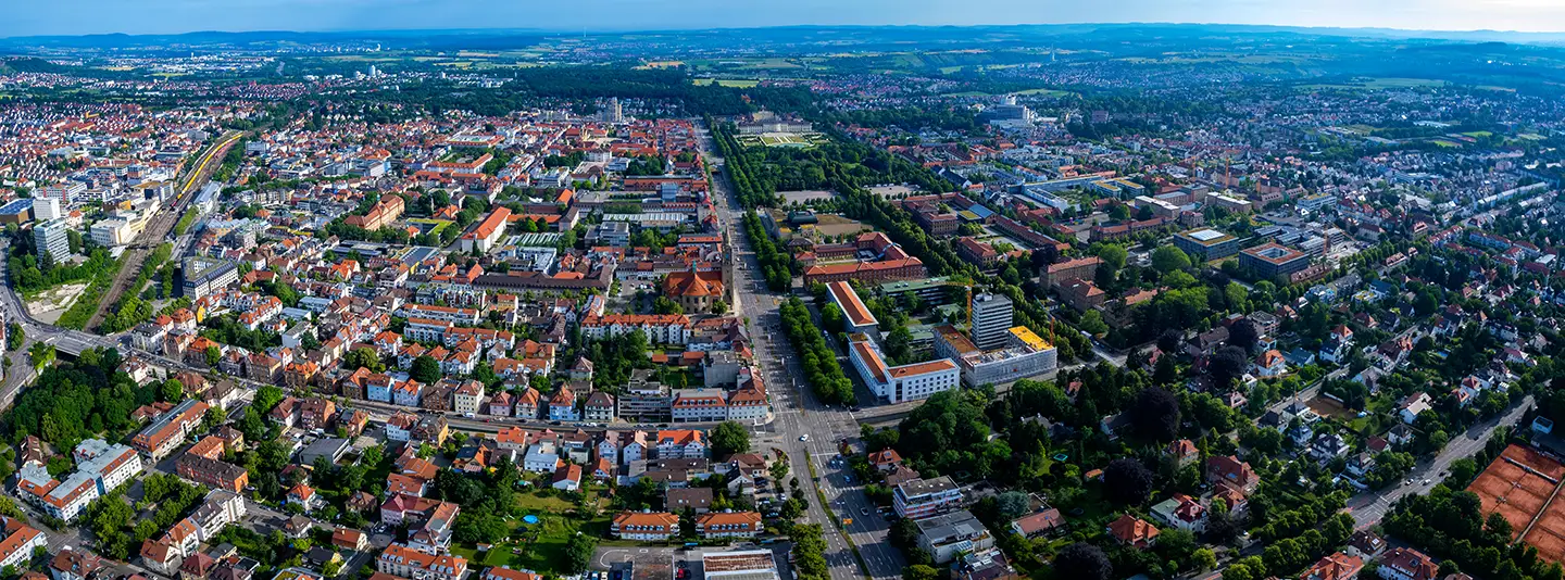 Panoramablick über ludwigsburg