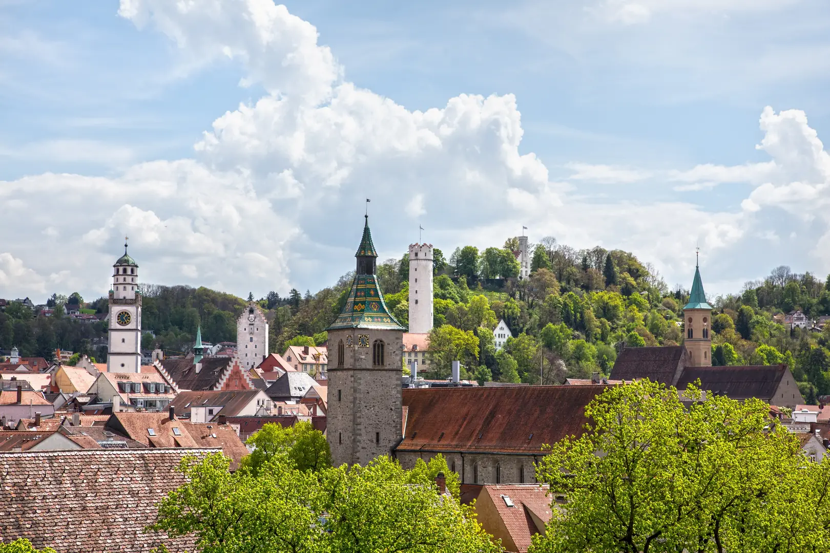 Panoramasicht von Ravensburg.