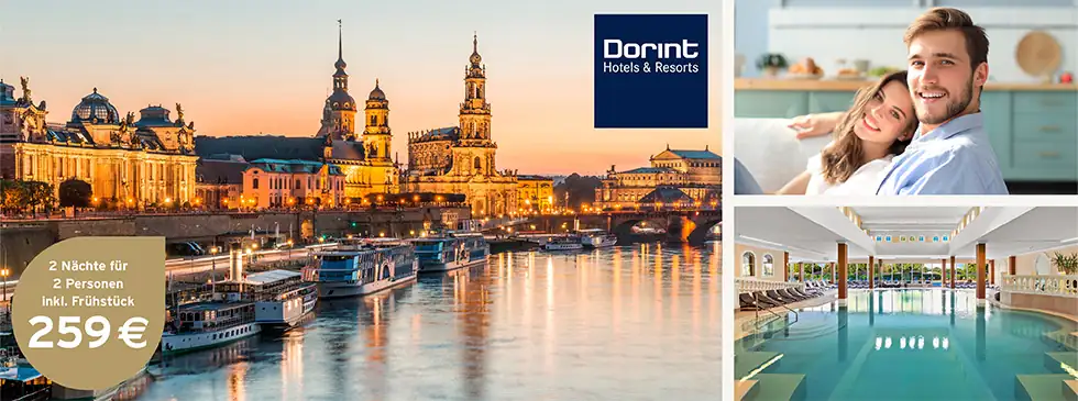 Key Visual Classic für den Tchibo Dorint Gutschein mit Dorint Logo und Preis für 2025