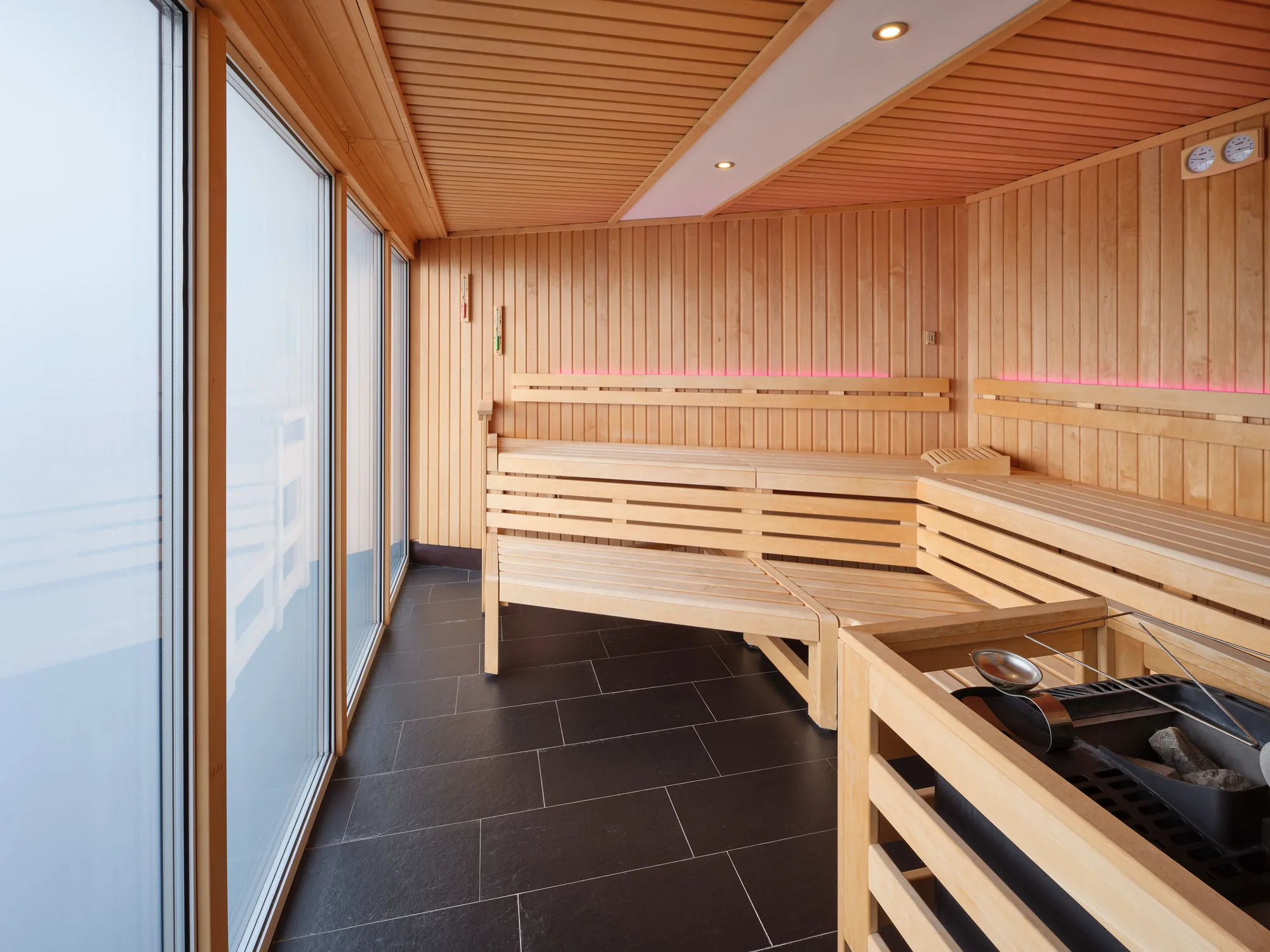 Dorint Resort Baltic Hills Usedom, Sauna von innen