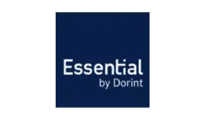 Logo der Marke Essential by Dorint mit weißer Schrift auf dunkelblauem Quadrat