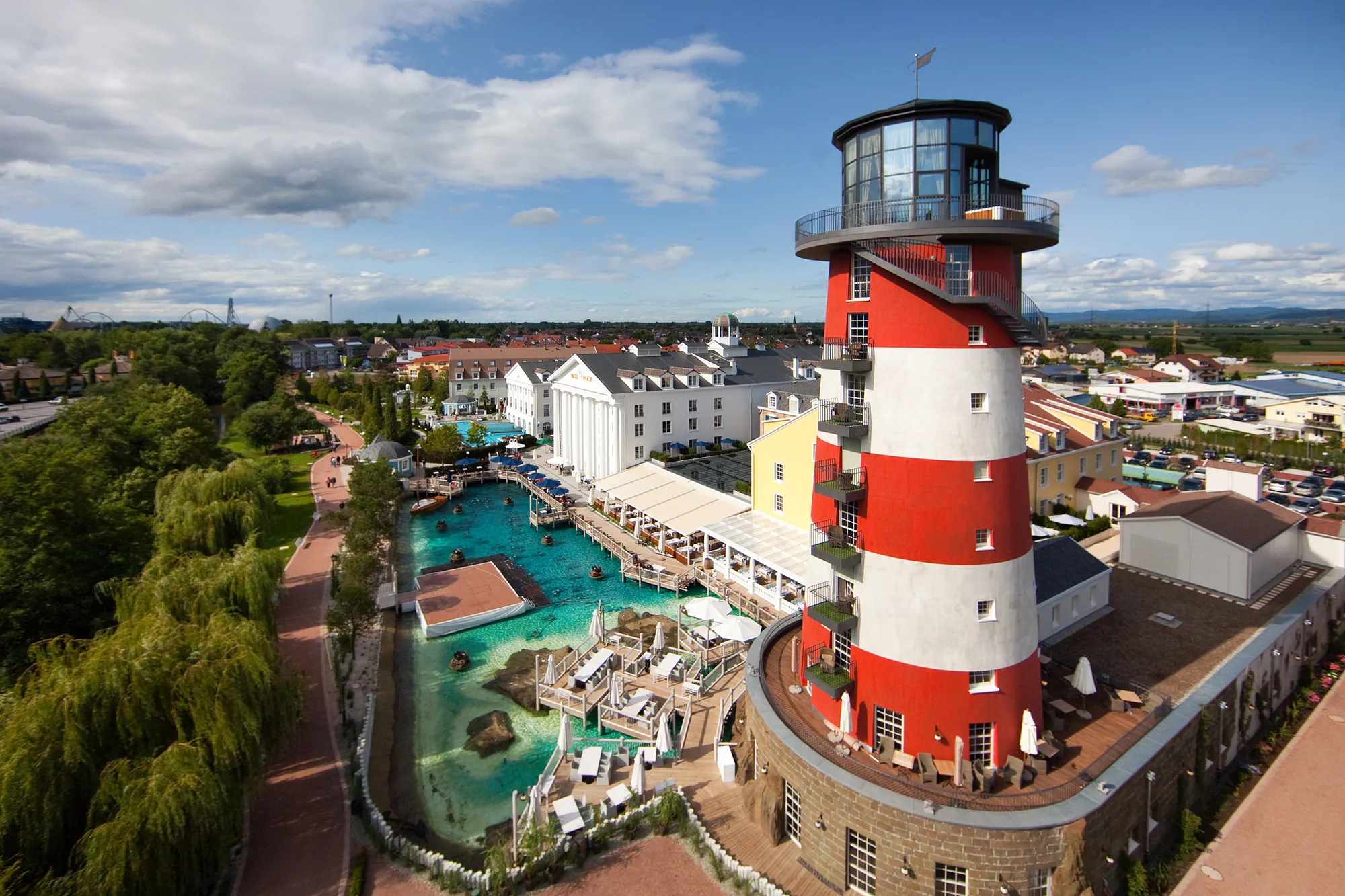 Europapark mit Übernachtung - Panormablick auf Bell Rock Leuchtturm