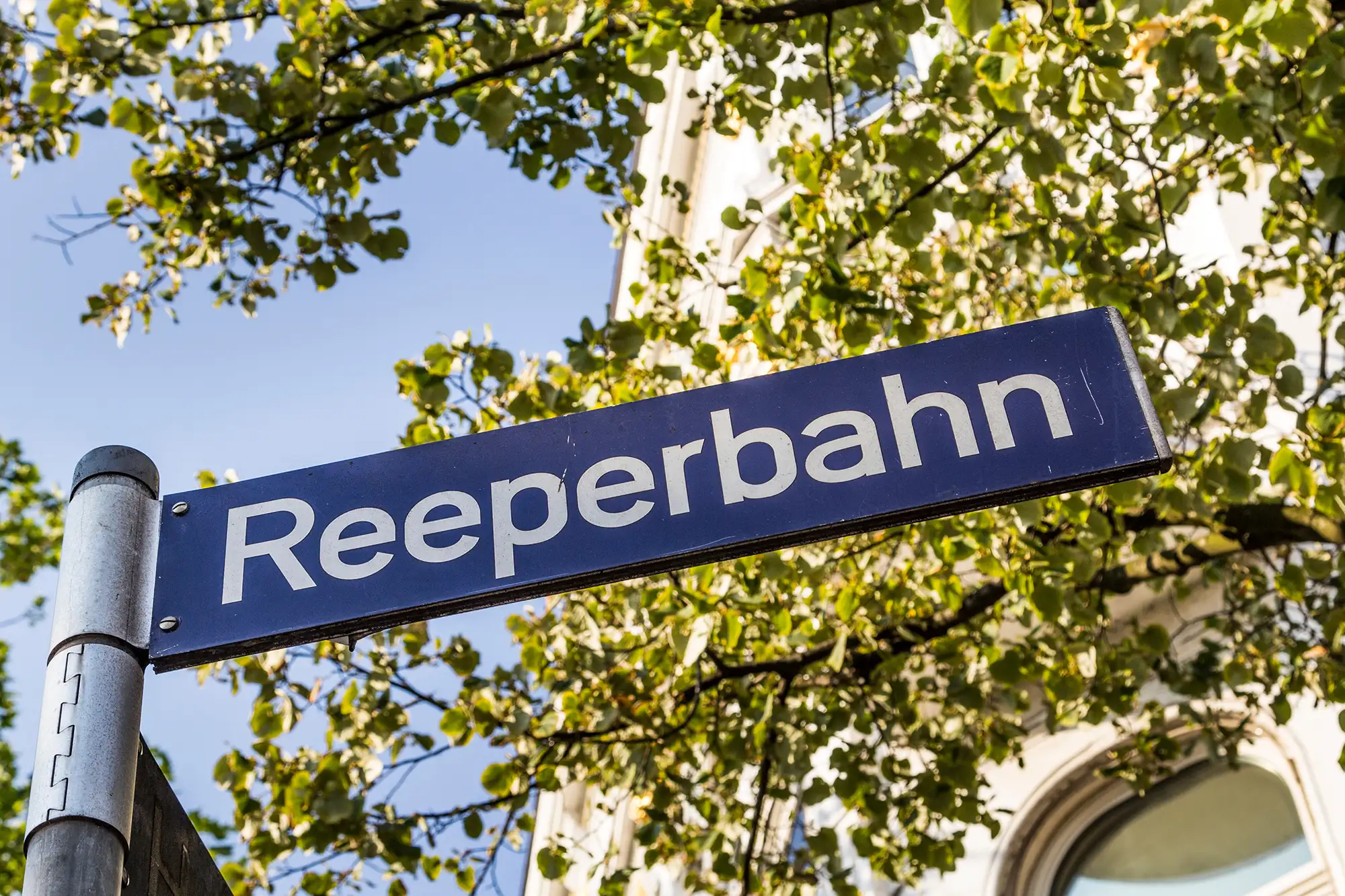 Hamburg - Straßenschild von der Reeperbahn