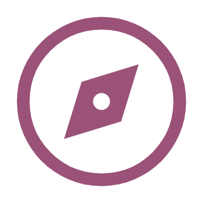 Orientierungshilfe mit Kompassdesign