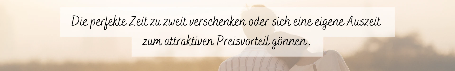Banner, Zeit verschenken und Preisvorteil sichern