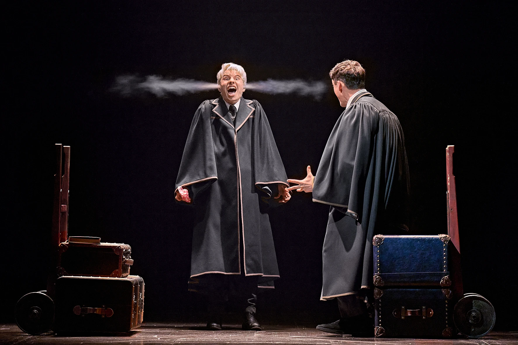 Harry Potter Szenenbild - Dem blonden Magier kommt vor Wut Dampf aus den Ohren