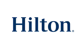 Hilton Logo mit dem Schriftzug 'Hilton' in serifenbetonter Schrift