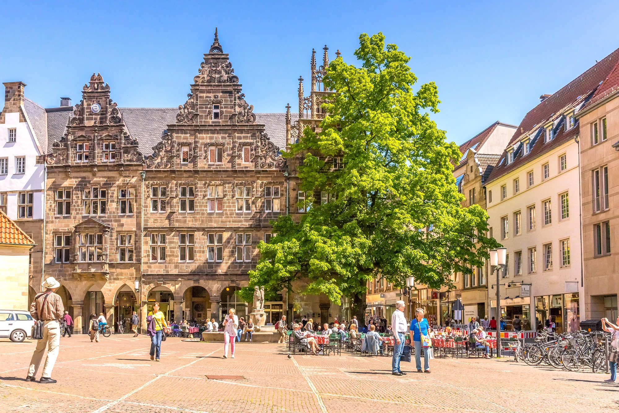 Marktplatz bei einem Besuch mit Hotel in Münster