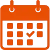 Kalender Icon in Orange