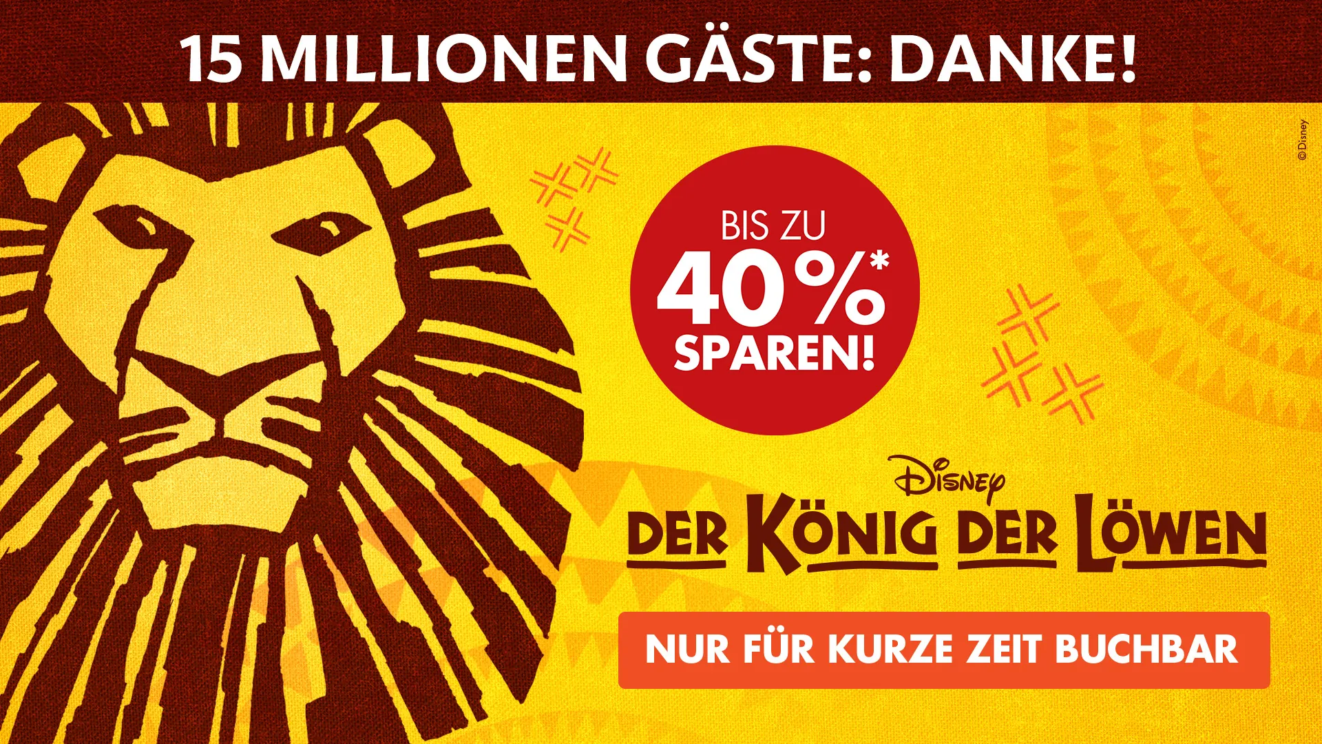 Disneys DER KÖNIG DER LÖWEN Special - bis zu 40% Rabatt (Querformat)