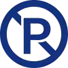 Kein Parkplatz Icon in Dunkelblau