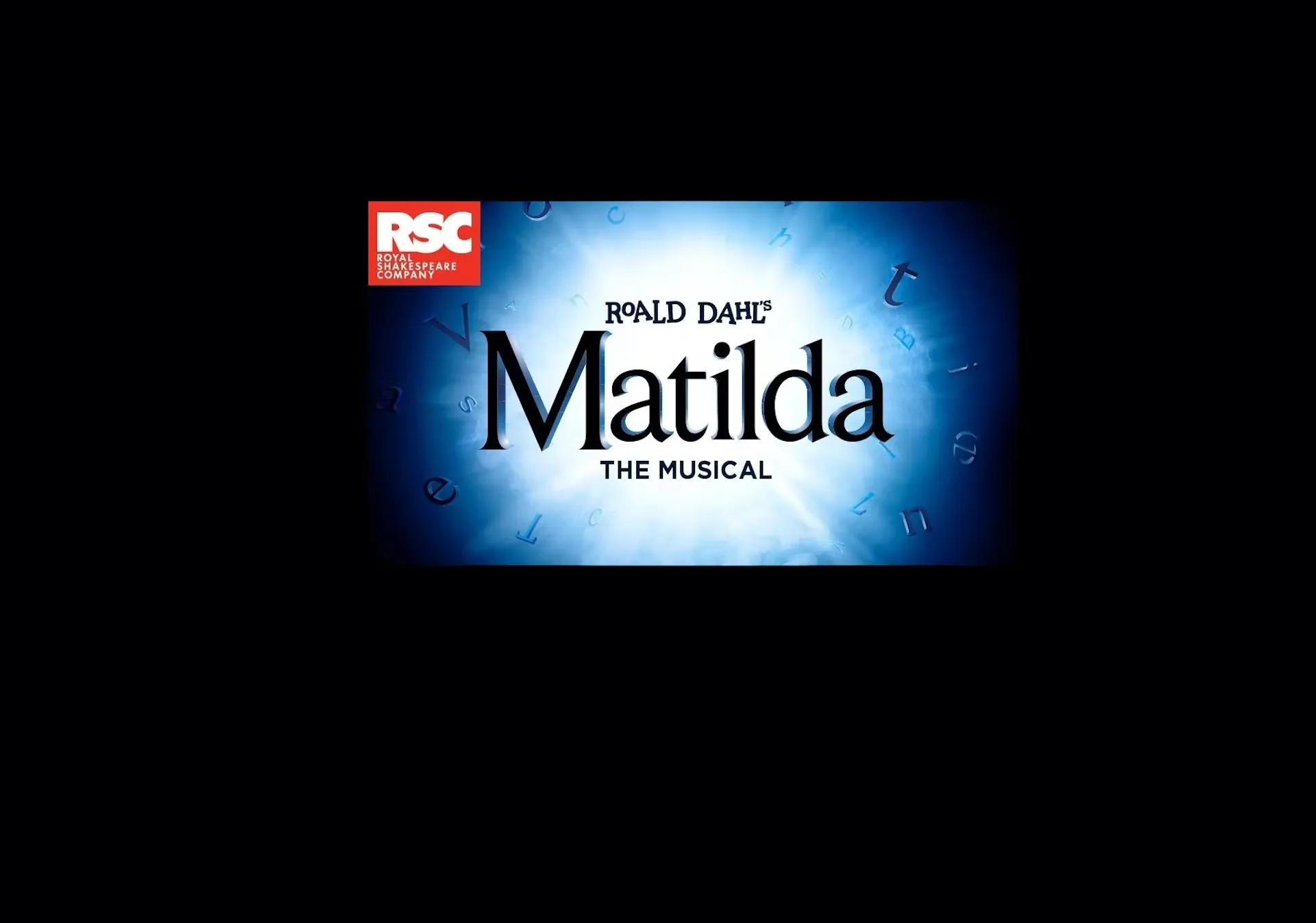 Matilda Musical in London - Logo. Erleben Sie die zauberhafte Geschichte des kleinen Mädchens Matilda im West End Cambridge Theatre London