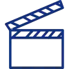 Movie Icon (Filmklappe) in Dunkelblau