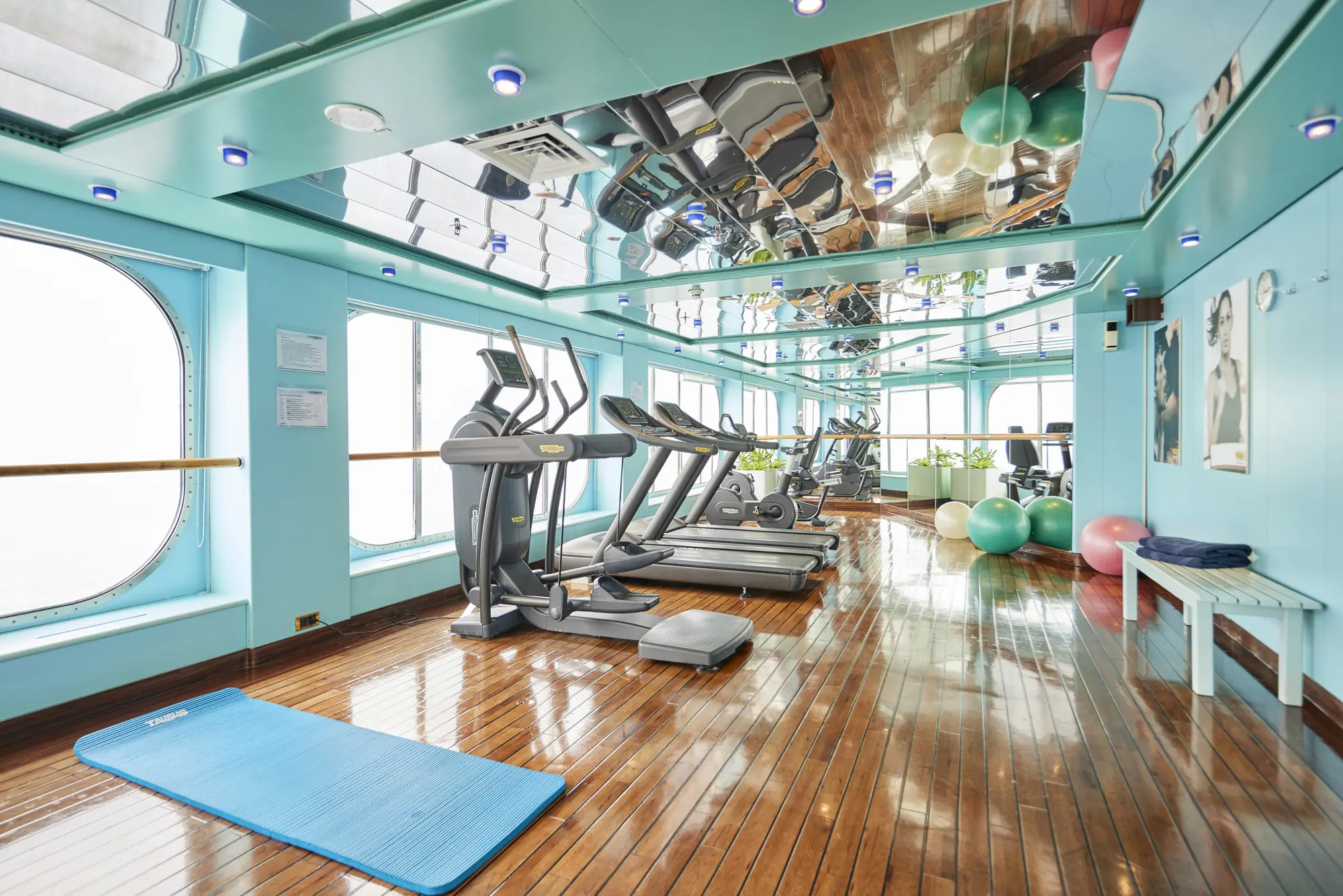 Fitnessraum auf der MS Hamburg