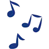 Musik Icon in Dunkelblau