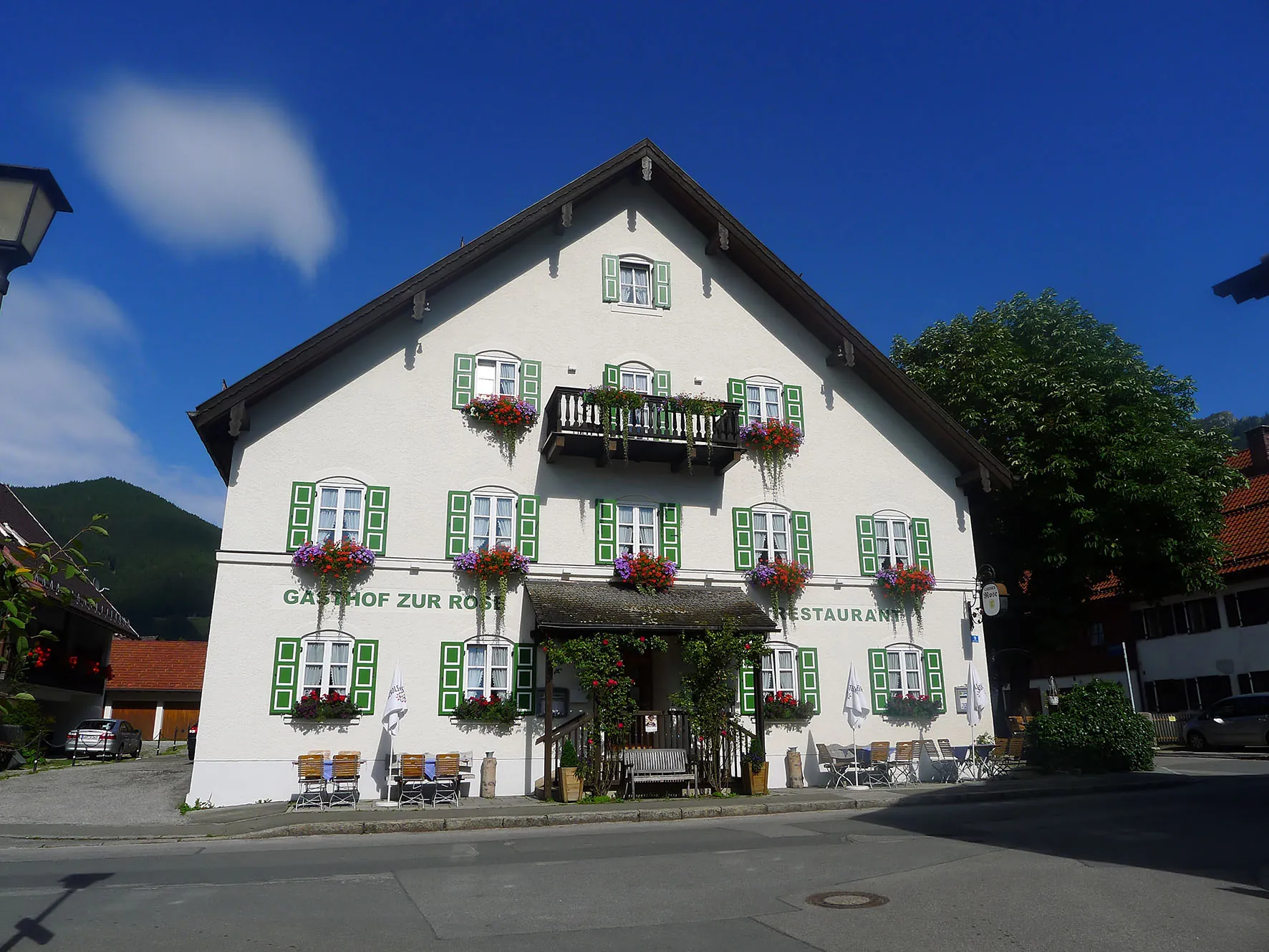 Oberammergau Unterkünfte: Gasthof Rose, Außenansicht
