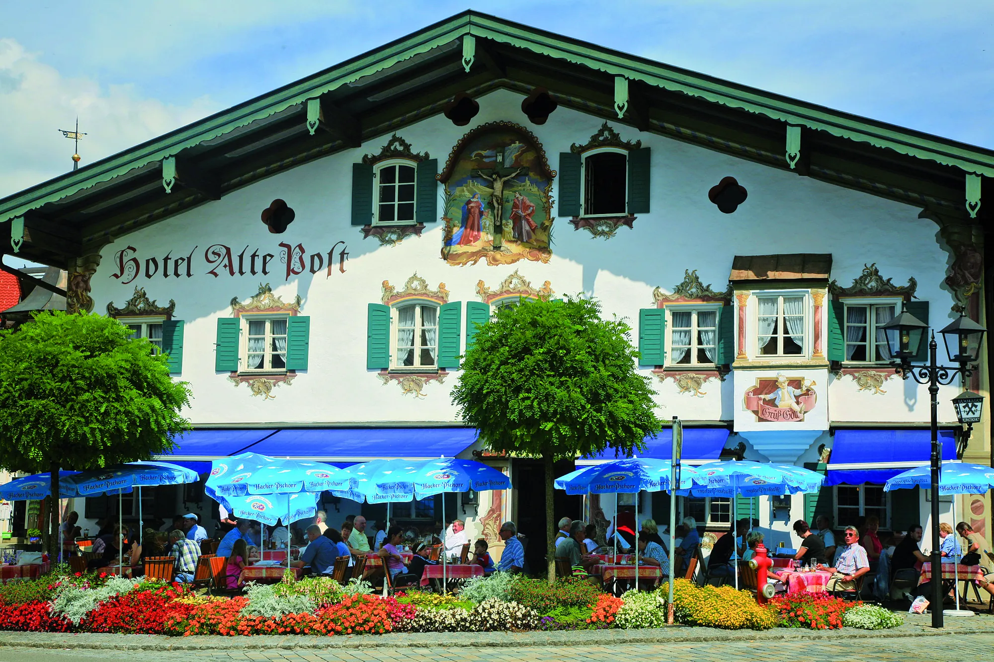 Oberammergau Unterkünfte: Hotel Alte Post, Außenansicht
