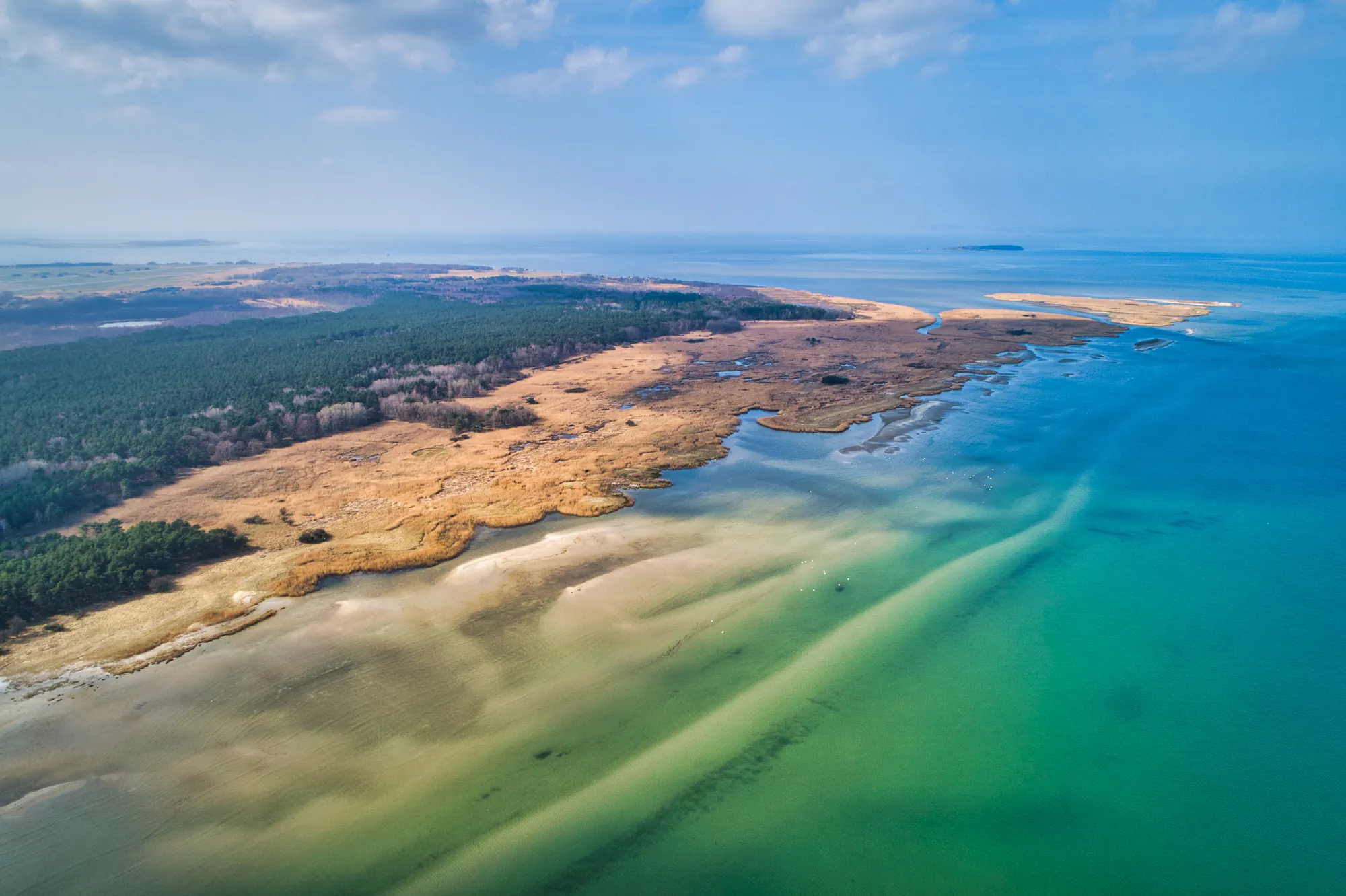Peenemünder Haken, blaues klares Meer am Strand