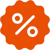 Rabatt Icon in Orange