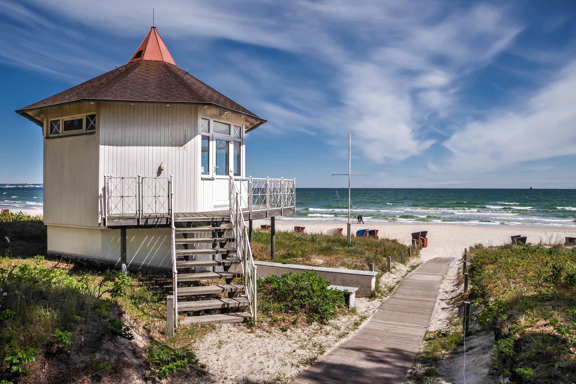 Strandzugang im Ostseebad Binz auf Rügen