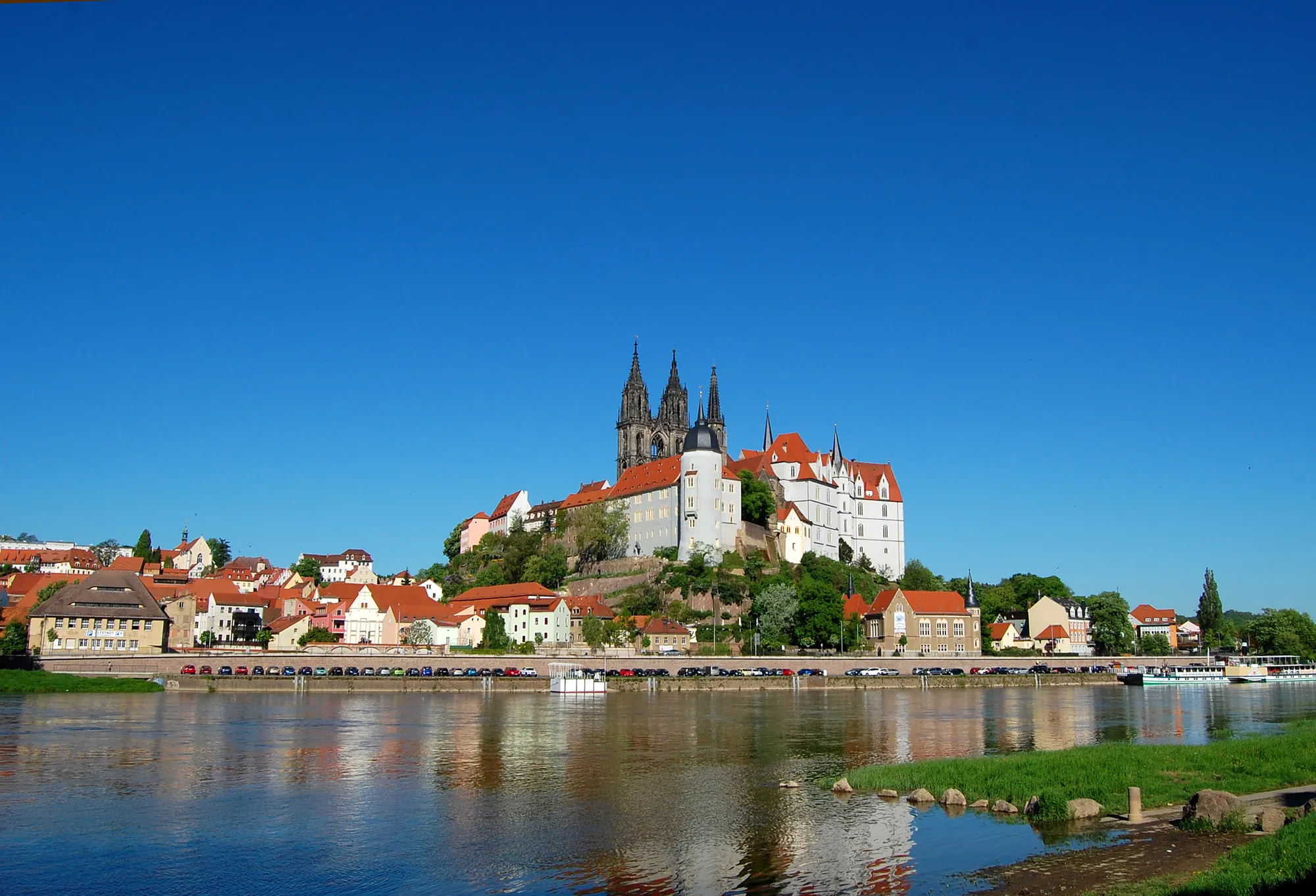 Meißen Stadtpanorama mit Blick auf die Albrechtsburg