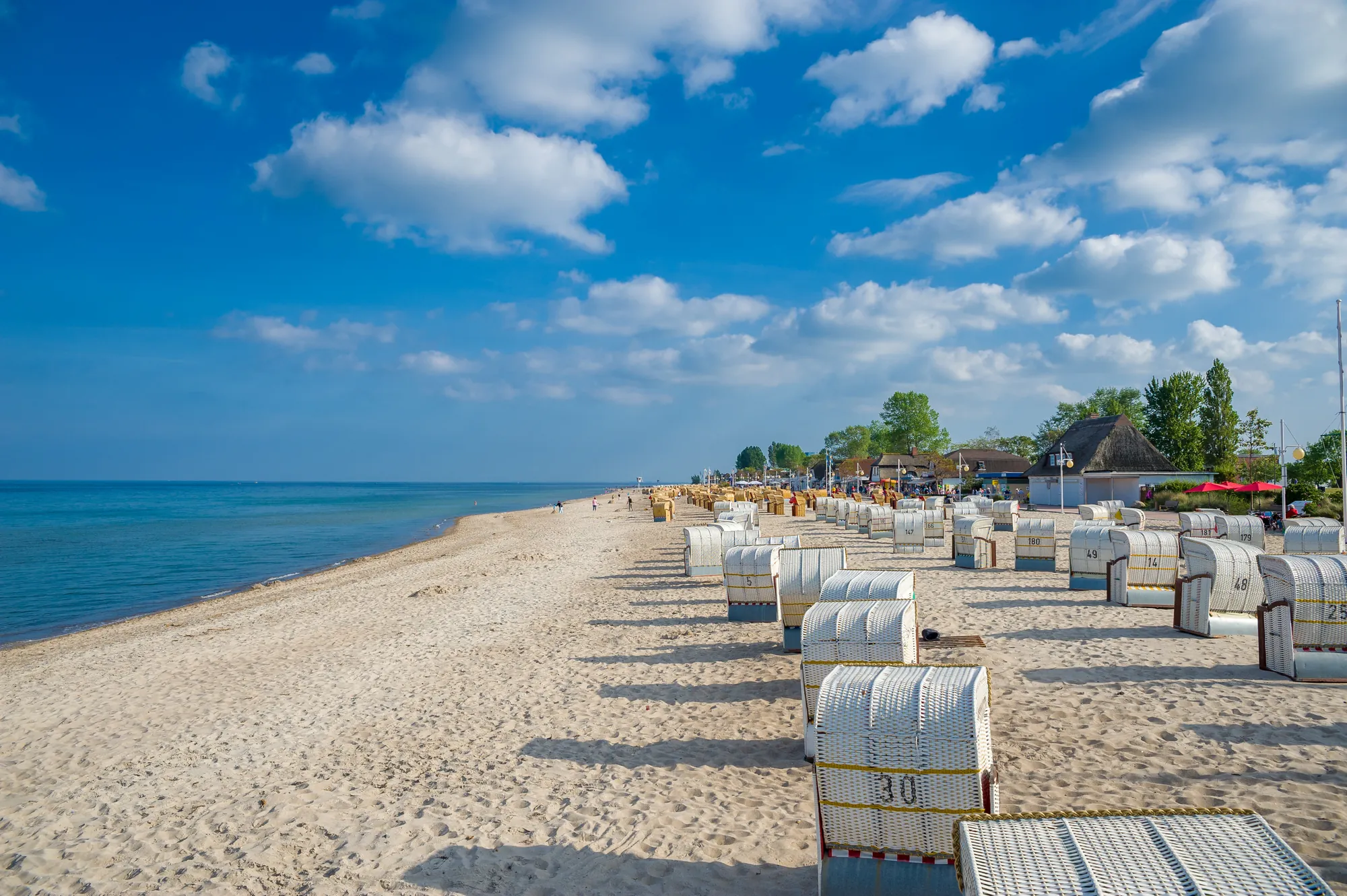 Strand von Dahme mit Strandkörben