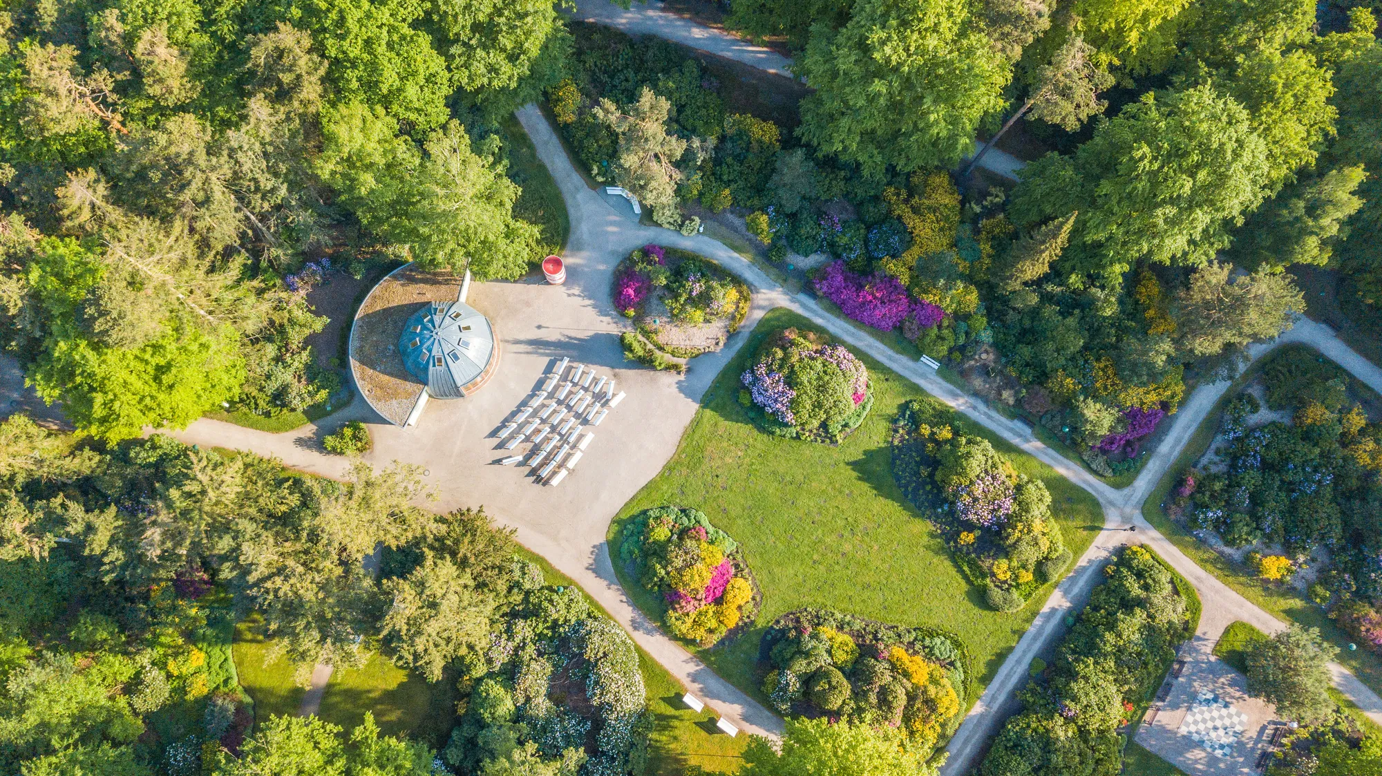 Rhododendronpark von oben in Graal-Müritz