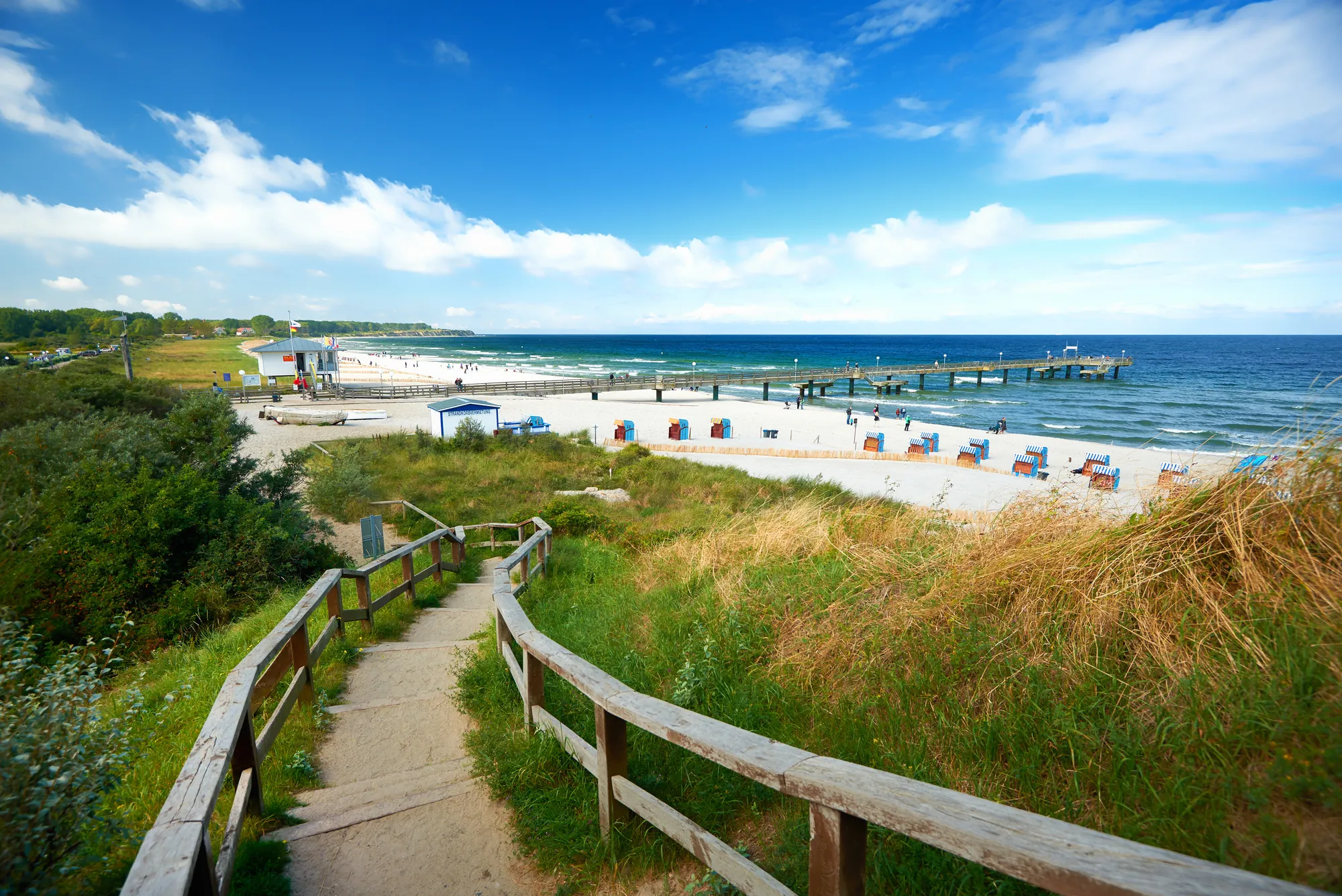 Strand im Ostseebad Rerik, schöner Himmel, klares Wasser