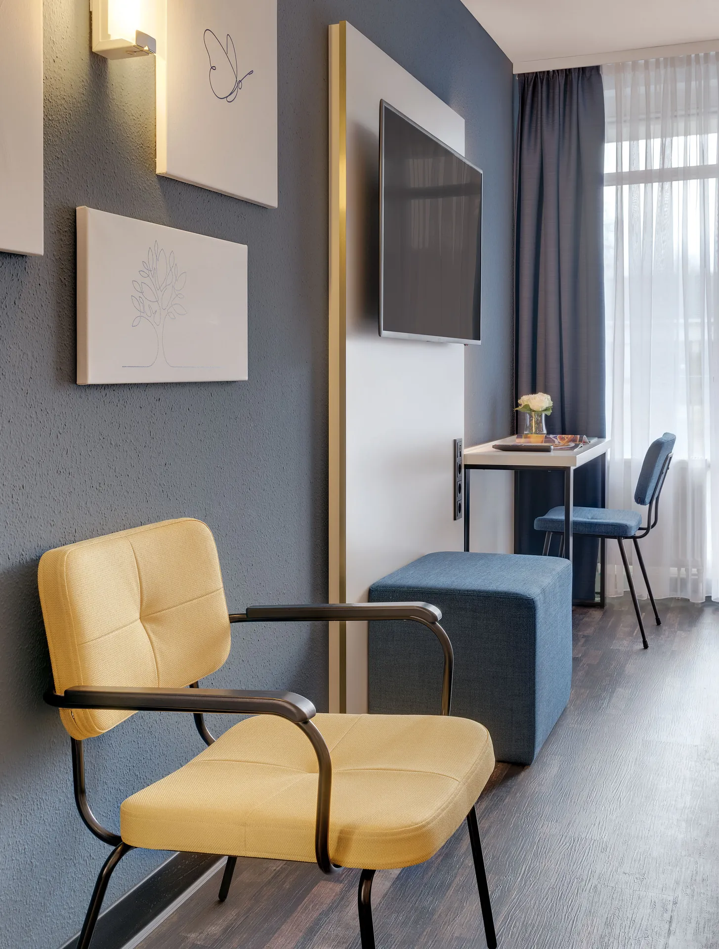 Hotel the Yard Bad Honnef, Details im Standard Doppelzimmer