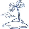 Stilisiertes Icon einer Insel