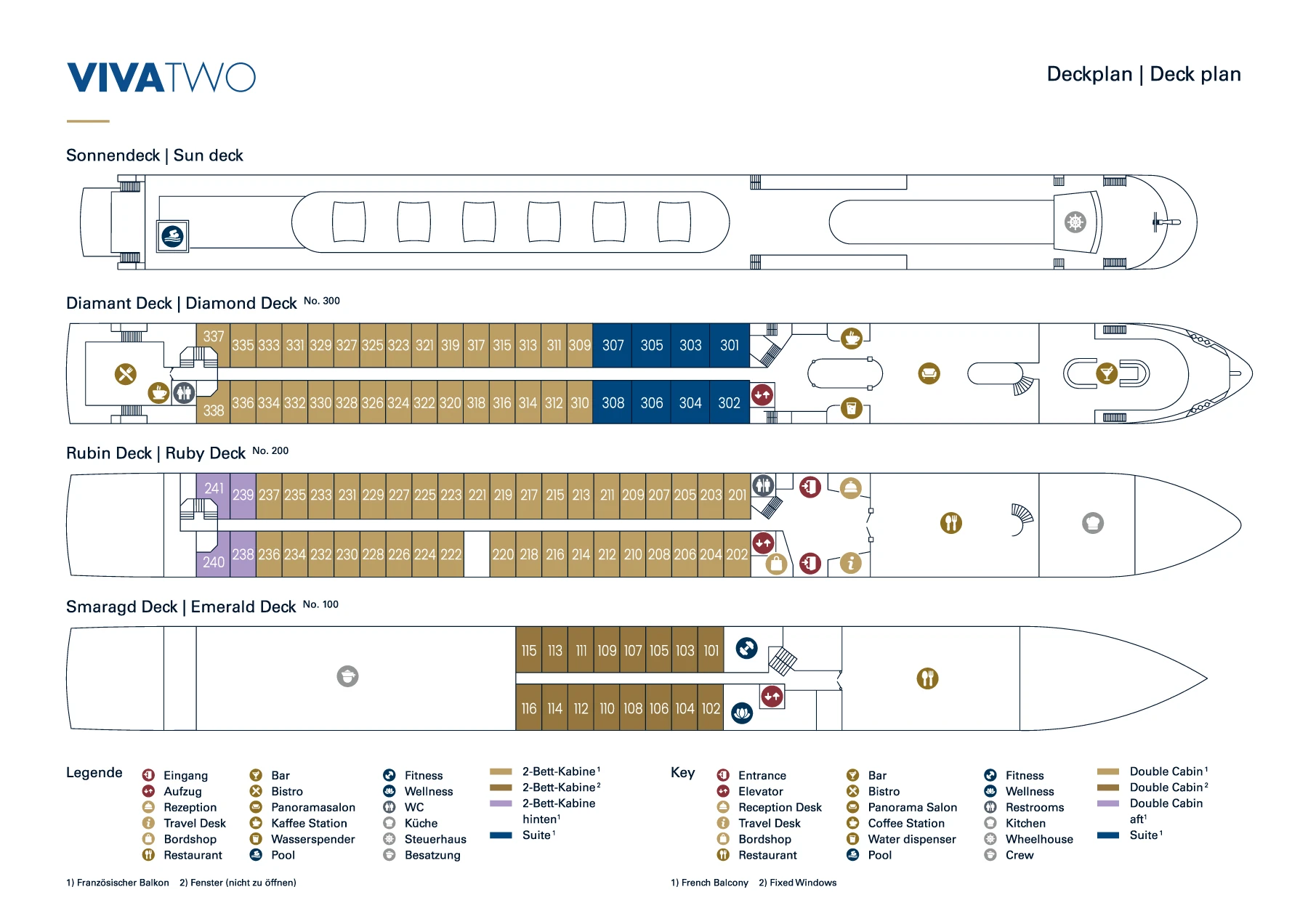 Deckplan der Viva Two