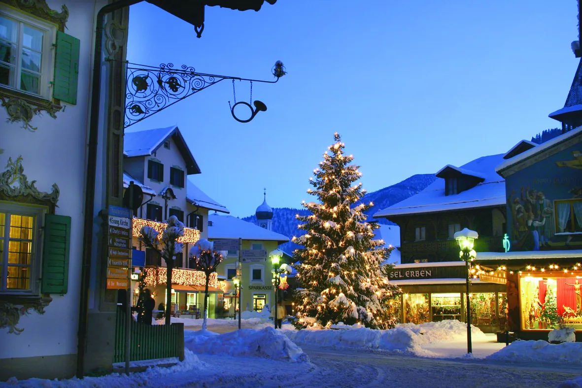 Weihnachtsbaum in Oberammergau