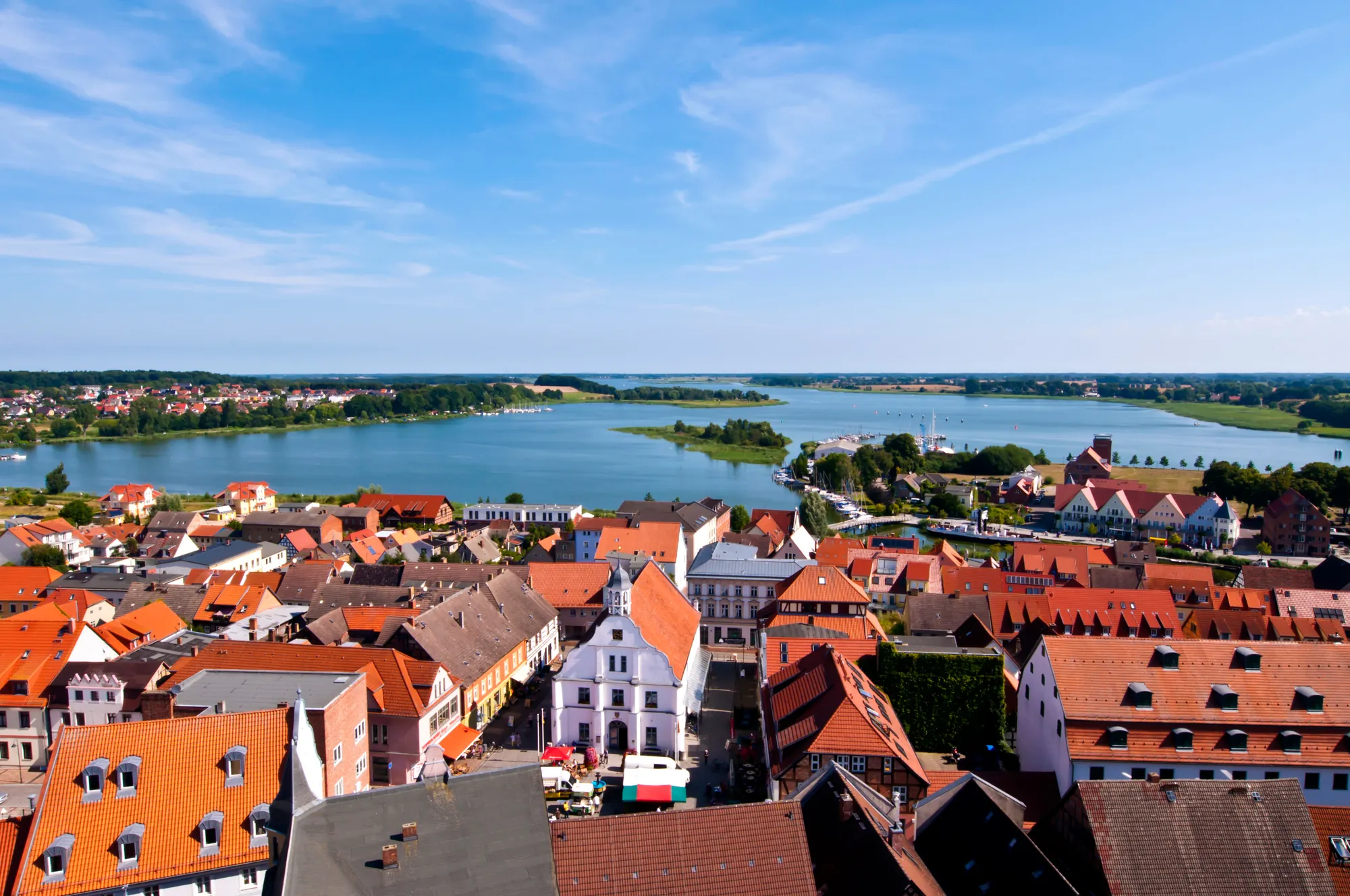 Wolgast, mit Blick Richtung Usedom